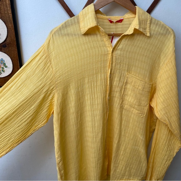 NWT Lightweight Gauze Cotton Casual Button Up Shirt - Picture 6 of 12